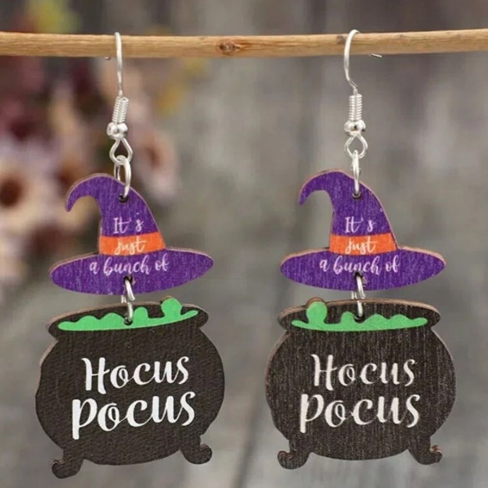 3for$20 New Halloween Party Hat & Alphabet Potion Pot Dangle Earrings Set